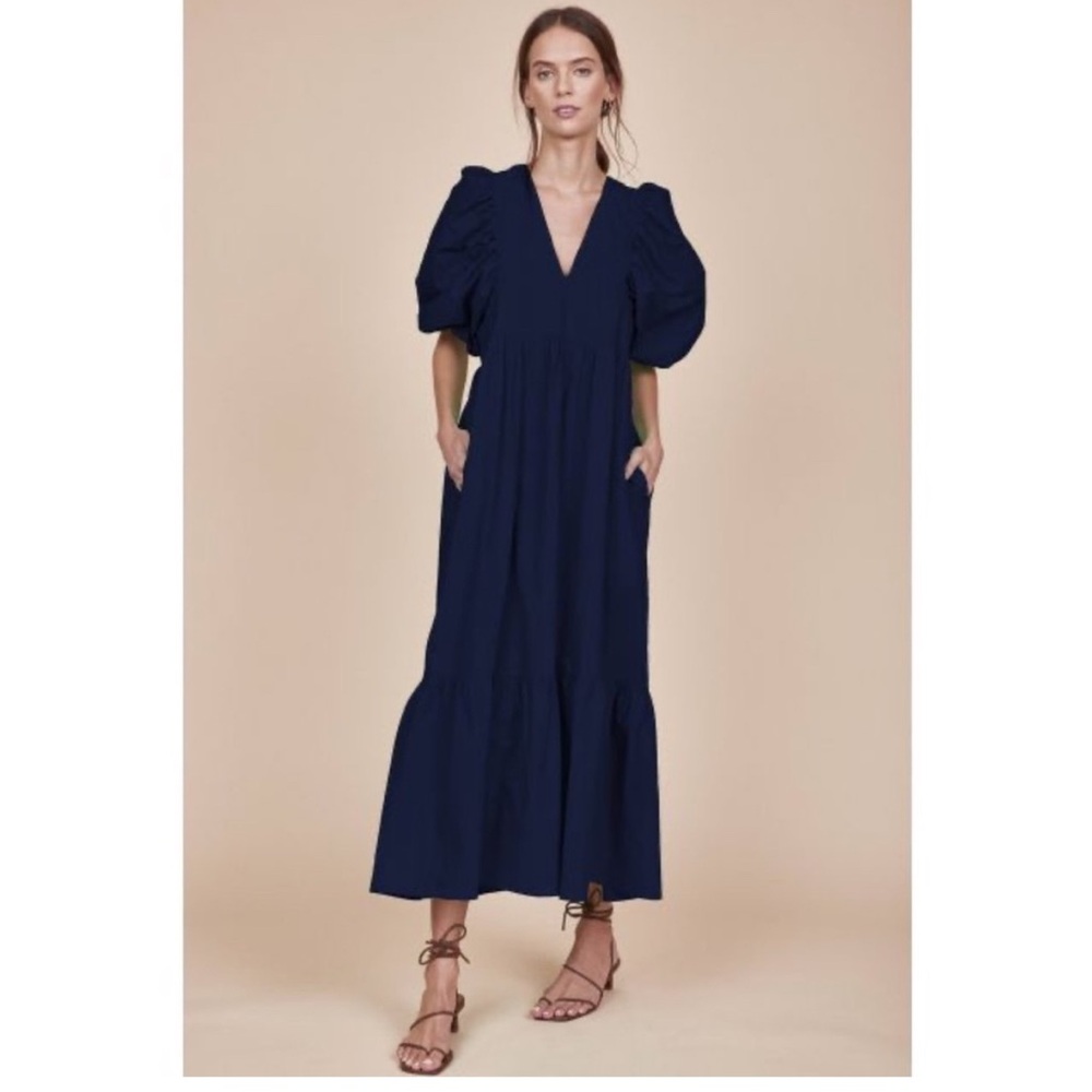 Hunter Bell Palmer Maxi Dress Navy Size Medium